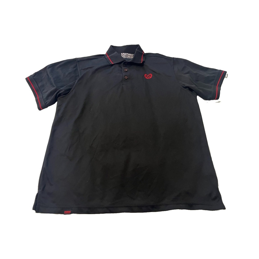 Dixxon Form and Function Short Sleeve Polo Shirt XXL Black Red